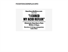 Tablet Screenshot of foodforacidreflux.info